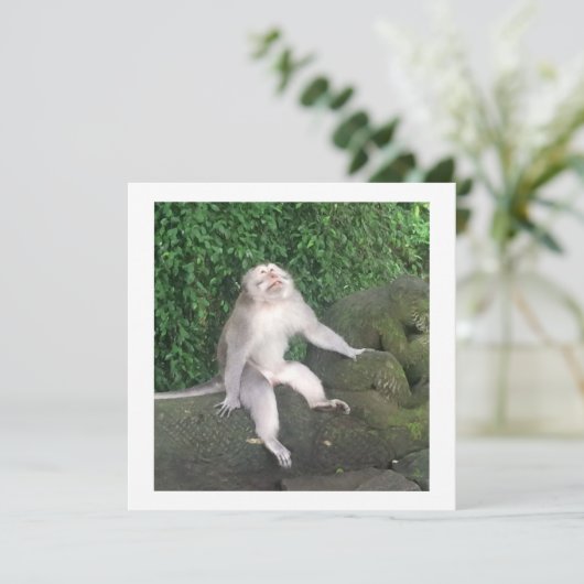 Personalisierte Karte - Funny Monkey (Stehend Vorderseite)