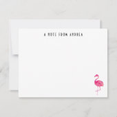 Personalisierte Karte für das Flamingo (Hot Pink) (Vorderseite)