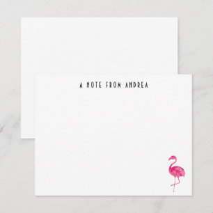 Personalisierte Karte für das Flamingo (Hot Pink)