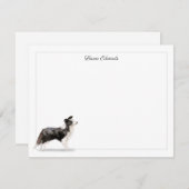 Personalisierte Karte für den Grenzbereich Collie  (Vorne/Hinten)