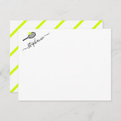 Personalisierte Karte für den Preppy-Tennisstreife (Vorne/Hinten)