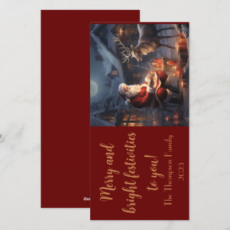 Personalisierte Karte für den Vintagen Weihnachtsm