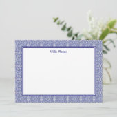 Personalisierte Karte für die blaue und weiße Gren (Stehend Vorderseite)