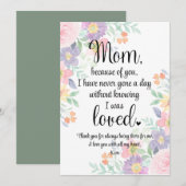 Personalisierte Karte für die Muttertagskarte der  (Vorne/Hinten)