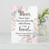 Personalisierte Karte für die Muttertagskarte der  (Stehend Vorderseite)