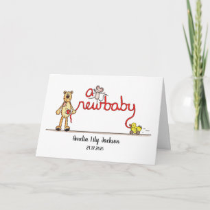 Personalisierte Karte für ein neues Baby