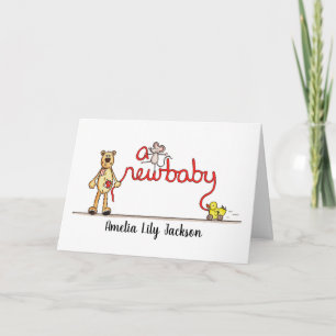 Personalisierte Karte für ein neues Baby