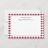 Personalisierte Karte für Gingham Border (Vorderseite)
