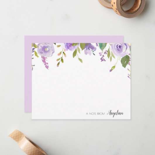 personalisierte Karte für Lavendel (Vorderseite/Rückseite Beispiel)