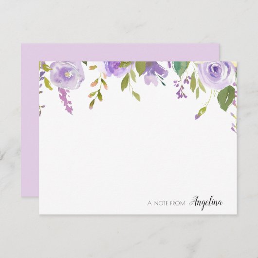 personalisierte Karte für Lavendel (Vorne/Hinten)