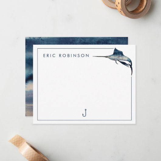 Personalisierte Karte für Männer, die von der Fisc (Vorderseite/Rückseite Beispiel)