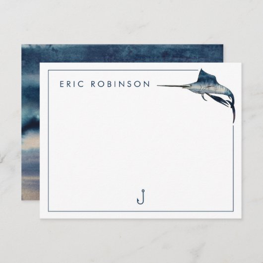 Personalisierte Karte für Männer, die von der Fisc (Vorne/Hinten)