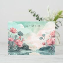 Personalisierte Karte für niedliche Aquarellfarben