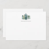 Personalisierte Karte für Wasserfarben in Evergree (Vorne/Hinten)