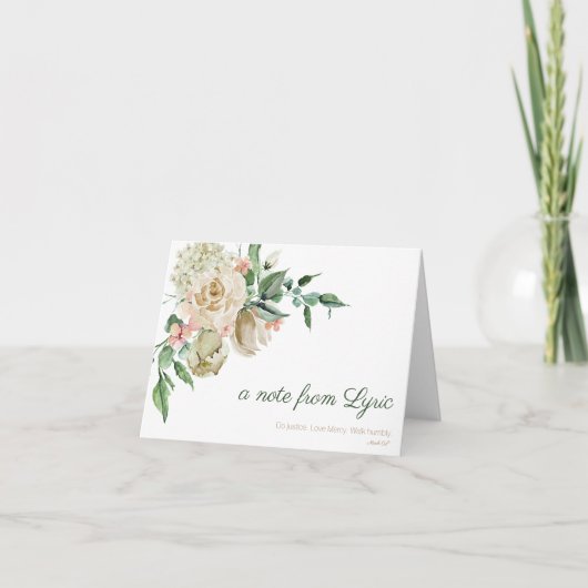 Personalisierte Karte für Wasserfarben Micah 6:8 (Vorderseite)