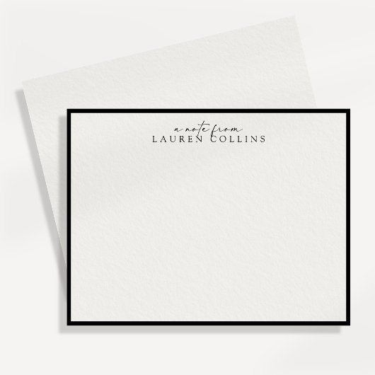 Personalisierte Karte mit Minimalistischer schwarz