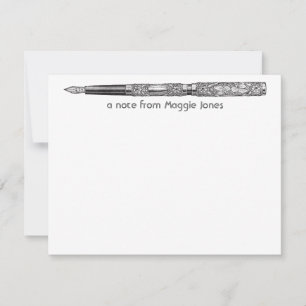 Personalisierte Karte mit Vintagem Pen