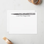 Personalisierte Karte mit Vintagem Pen (Vorderseite/Rückseite Beispiel)