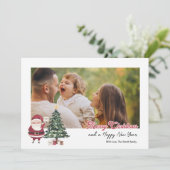 Personalisierte Karte mit Weihnachtsbaum (Stehend Vorderseite)