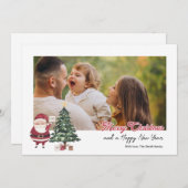 Personalisierte Karte mit Weihnachtsbaum (Vorne/Hinten)