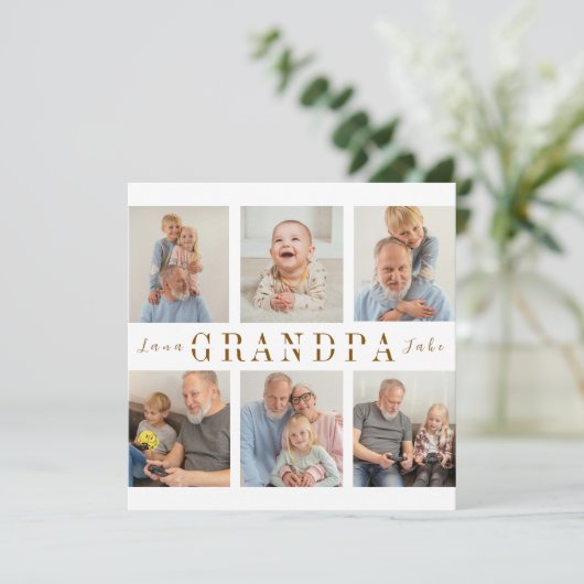 Personalisierte Karte Opa Pictures (Stehend Vorderseite)
