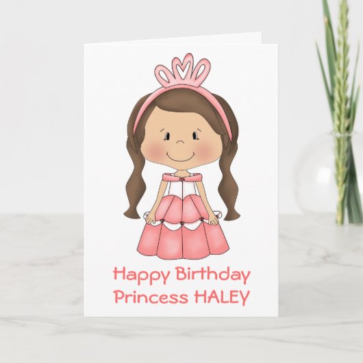 Personalisierte Karte Prinzessin Geburtstag (Vorderseite)