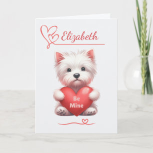 Personalisierte Karte 'Sei mein Westie' zum Valent