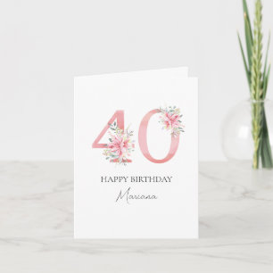 Personalisierte Karte zum 40. Geburtstag