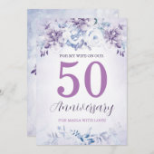 Personalisierte Karten zum 50. Jubiläum für Ehefra (Vorne/Hinten)