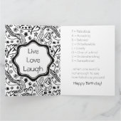 Personalisierte Kartenhörer Doodle mit Innerer Ver Karte (Innenseite)