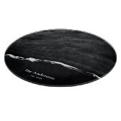 Personalisierte Karton aus schwarzem Marmor Schneidebrett (Ecke)