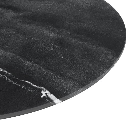 Personalisierte Karton aus schwarzem Marmor Schneidebrett (Ecke)