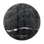 Personalisierte Karton aus schwarzem Marmor Schneidebrett (Vorderseite)