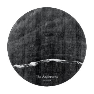 Personalisierte Karton aus schwarzem Marmor Schneidebrett