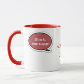 Personalisierte Kastanie Rote Rede Blase Kaffeemas Tasse (Links)