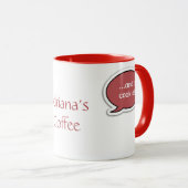 Personalisierte Kastanie Rote Rede Blase Kaffeemas Tasse (VorderseiteRechts)