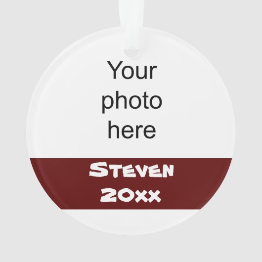 Personalisierte kastanienbraune und schwarze ornament (Rückseite)