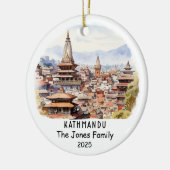 Personalisierte Kathmandu-Ornament, Nepal Keramik Ornament (Links)