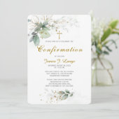 Personalisierte katholische Bestätigung Einladung (Stehend Vorderseite)