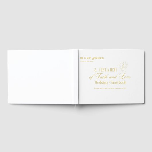 Personalisierte katholische Bibel Hochzeitsbuch Gästebuch (Voll)
