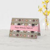 Personalisierte Kätzchen Karte (Gelbe Blume)