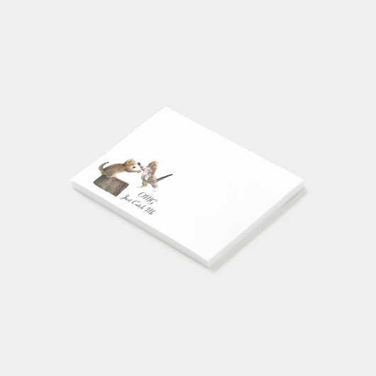 Personalisierte Kätzchen Posten-Es-Anmerkungen Post-it Klebezettel (angewinkelt)