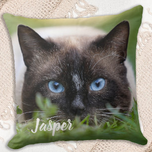 Personalisierte Katze 2 Foto für Haustiere Kissen