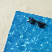 Personalisierte Katze auf Flamingo Pool Name Strandtuch (Beispiel)