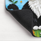 Personalisierte Katze, Blumen und Schmetterlinge Mousepad (Ecke)