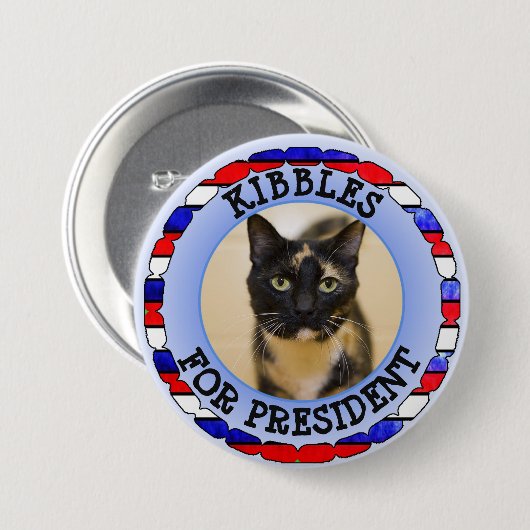 Personalisierte Katze für President Button (Vorne & Hinten)
