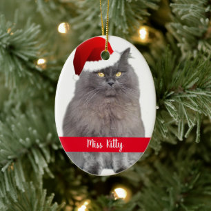 Personalisierte Katze Hund Weihnachten Keramik Ornament