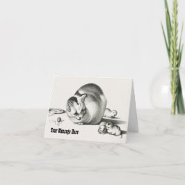 Personalisierte Katze Mama - Geschenk für Katzen Dankeskarte