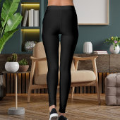 Personalisierte Katze Mama White Black Striped Sti Leggings