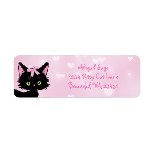 Personalisierte Katze Pink und White Girten Kitten (Vorne)